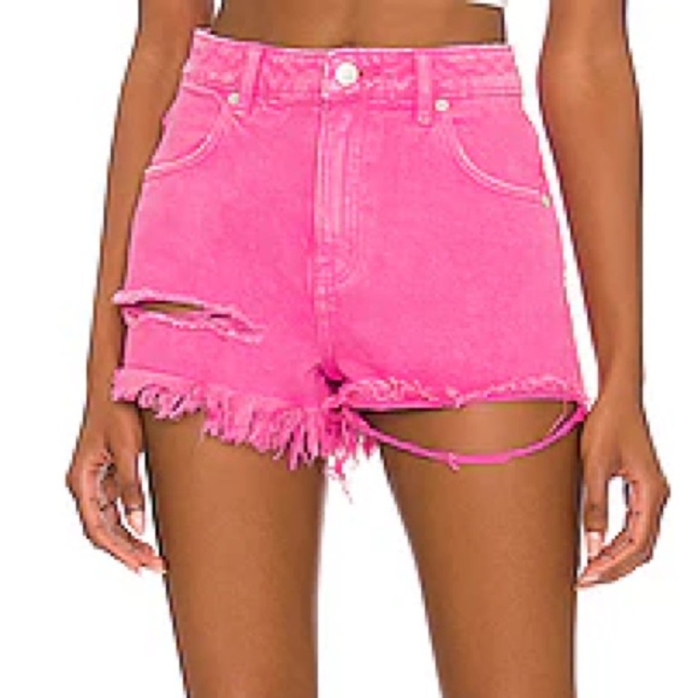 Rolla’s duster high rise slim hot pink denim shorts size 27